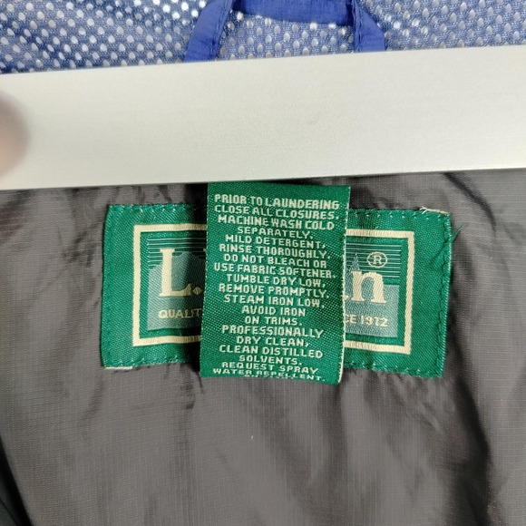 Vintage L.L.Bean Rain Coat Men's XXL Tall Blue Gore-Tex Hooded Waterproof Parka - Picture 5 of 14